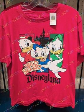 Disneyland Logo Castle Huey Dewey Louie Wild Squad Kids Youth Graphic T-Shirt